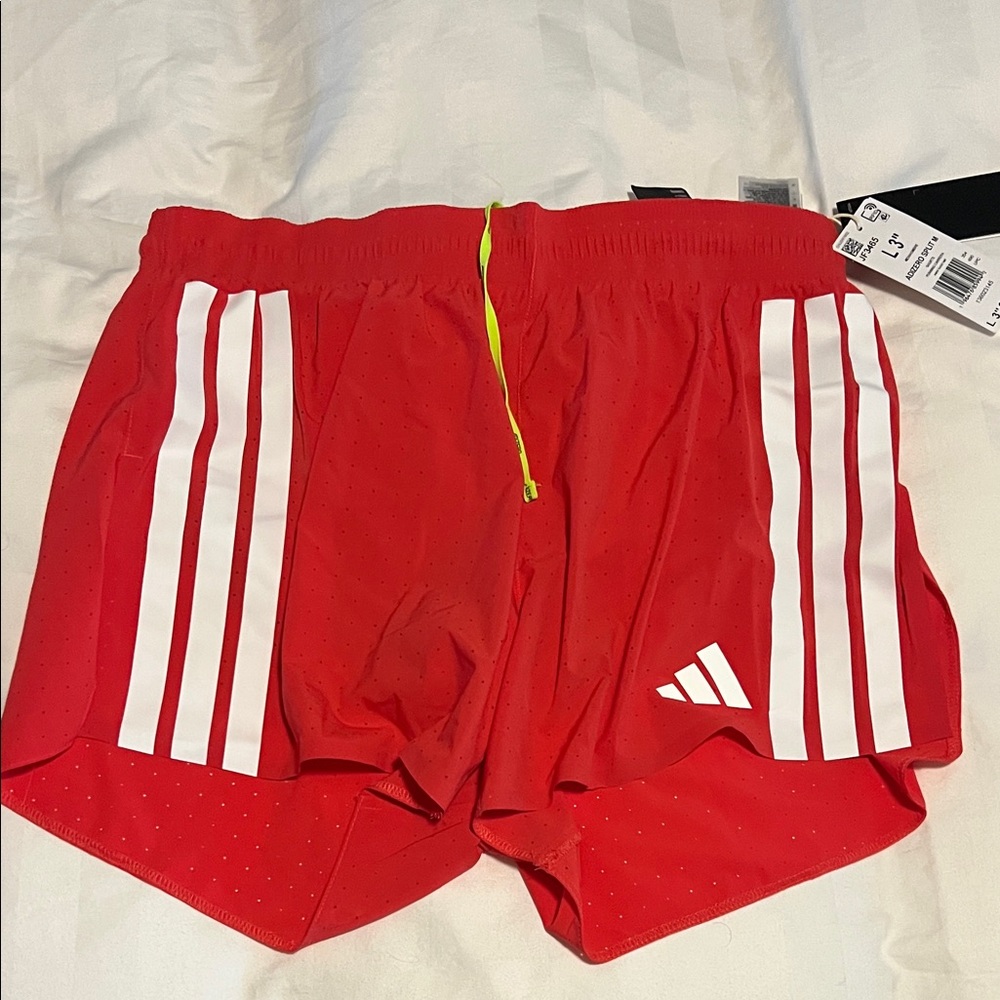 Adidas Adizero Red Running Shorts